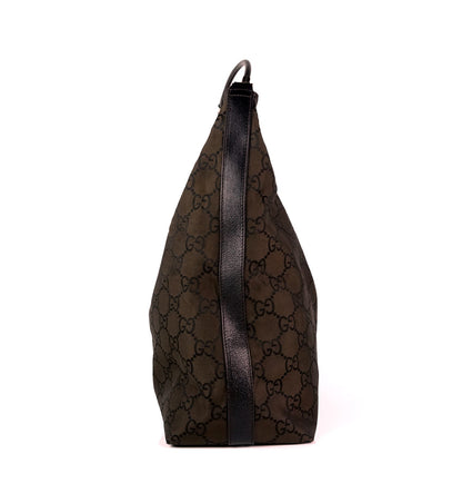 Gucci Monogram Nylon Hobo Bag