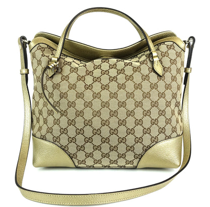 Gucci Bree Monogram Canvas Convertible Top Handle Bag