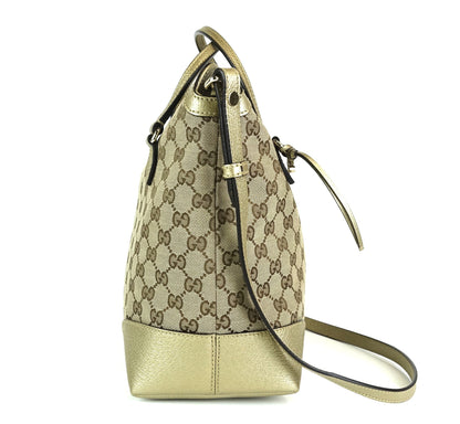 Gucci Bree Monogram Canvas Convertible Top Handle Bag