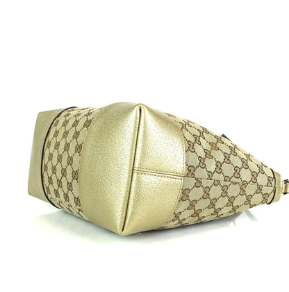 Gucci Bree Monogram Canvas Convertible Top Handle Bag