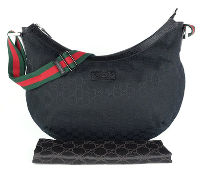 Gucci Monogram Canvas Web Strap Large Messenger Bag