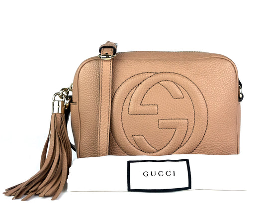 Gucci Soho Disco Grained Calf Leather Small Crossbody Bag