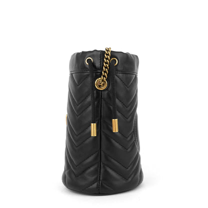 Gucci GG Marmont Leather Mini Bucket Bag