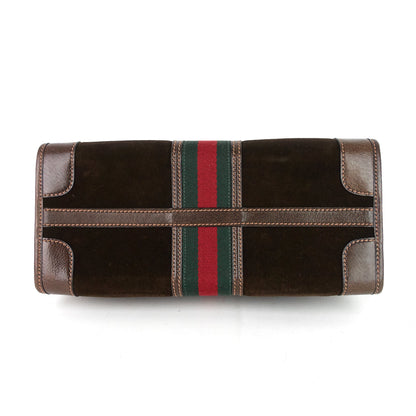 Gucci Suede Web Stripe Tote Bag