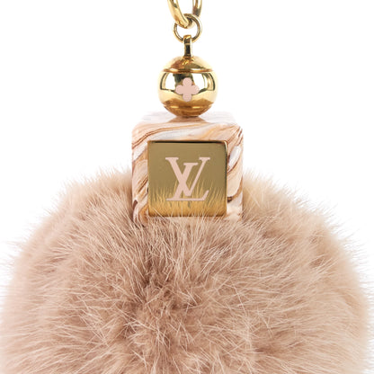 Louis Vuitto Mink Fur Fluffy Bag Charm