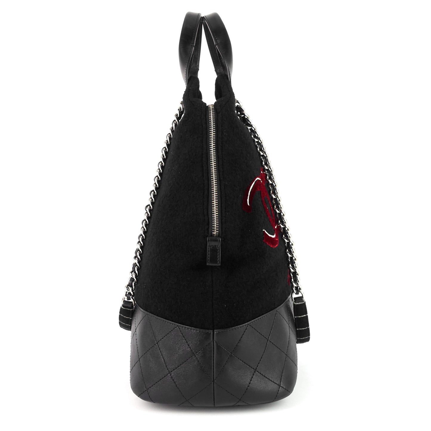 Chanel Paris-Hamburg Embroidered Wool and Calfskin Large Shopping Bag