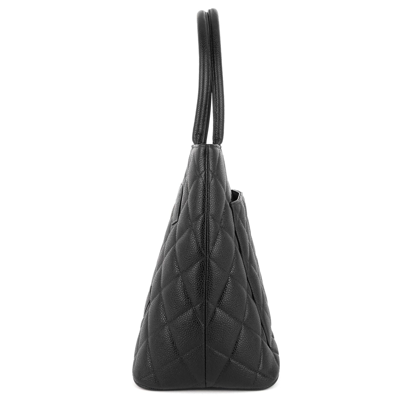 Chanel Medallion Caviar Leather Tote Bag