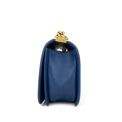 Chanel Boy Flap Old Medium Lambskin Leather Bag