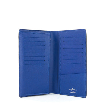 Louis Vuitto Brazza Blue Epi Leather Wallet