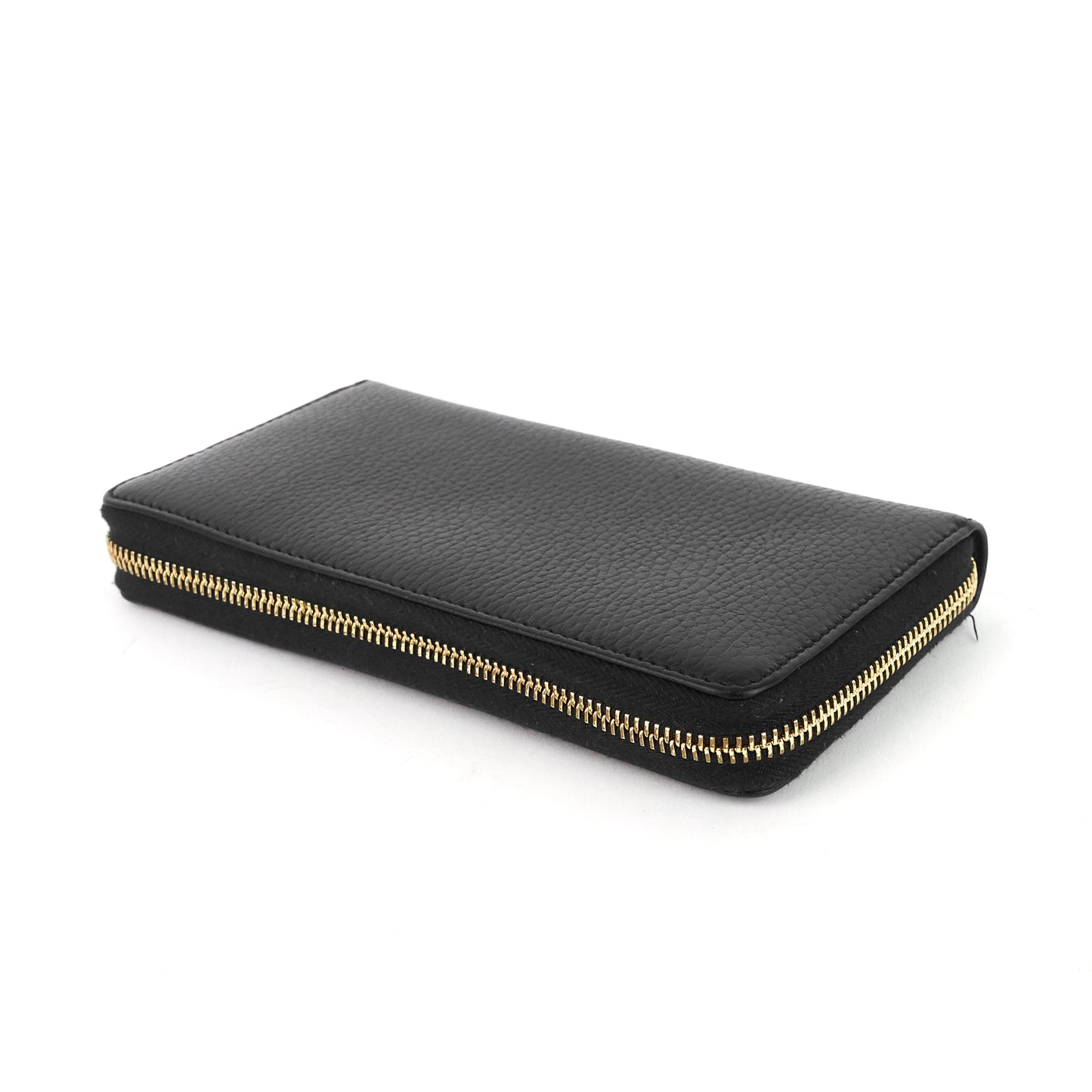 Gucci Zip Around Grained Calfskin Wallet