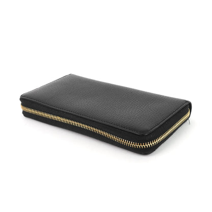 Gucci Zip Around Grained Calfskin Wallet