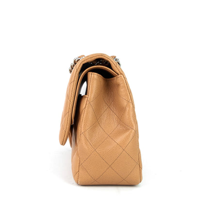Chanel Double Flap Quilted Caviar Leather Bag