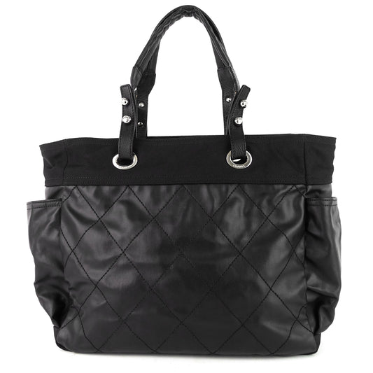 Chanel Paris Biarritz Coated Canvas CC Tote Bag