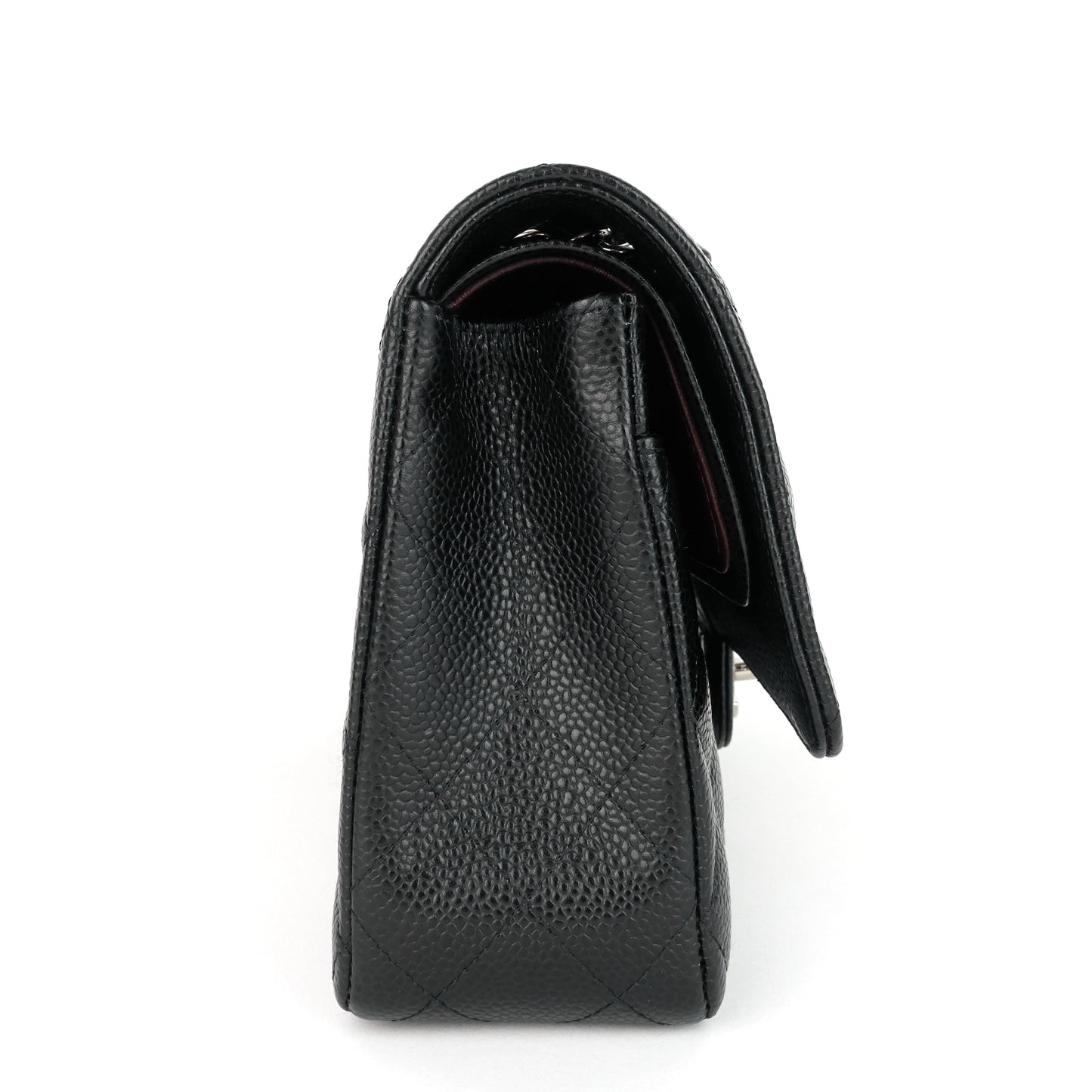 Chanel Double Flap Quilted Caviar Leather Bag