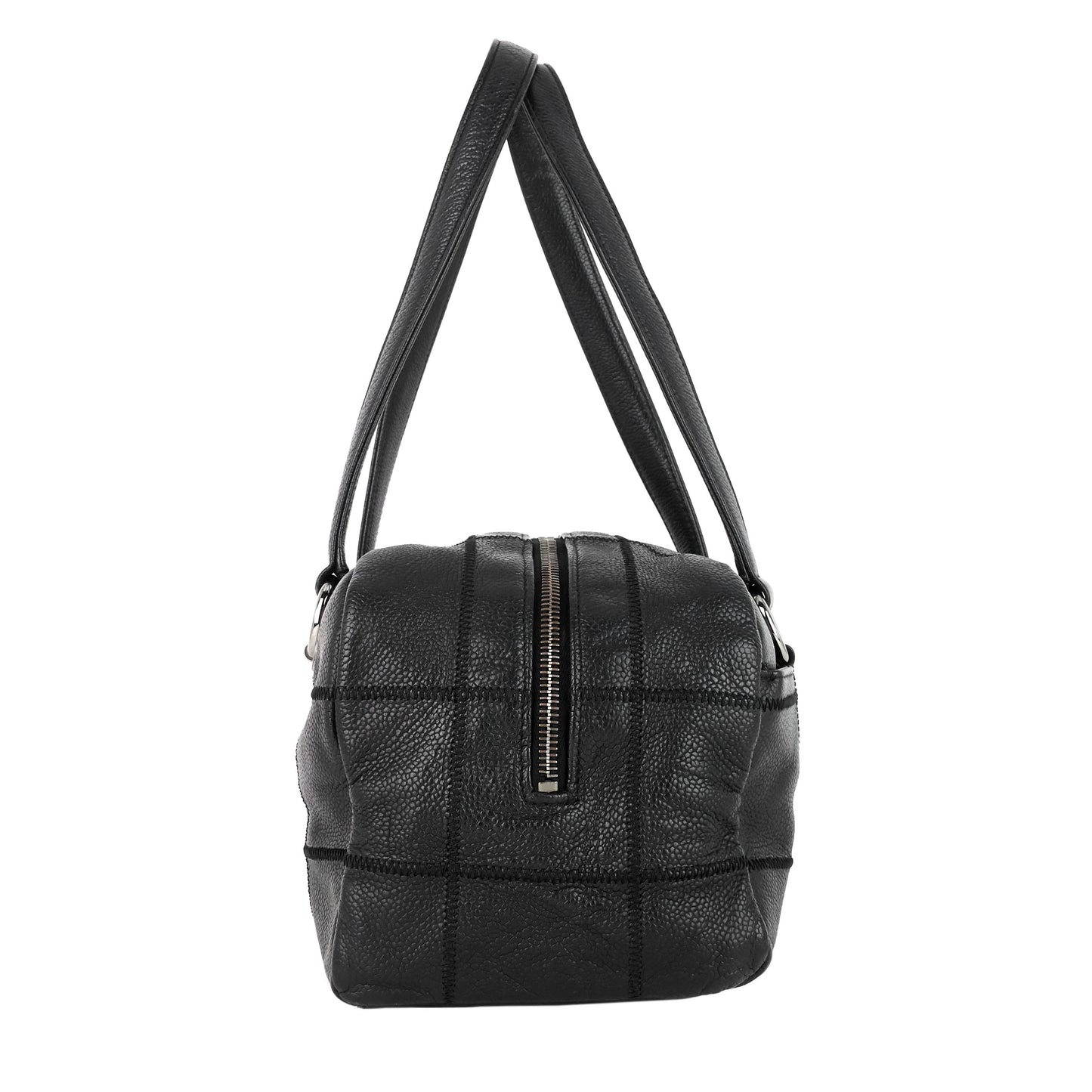 Chanel Choco Bar Quilted Caviar Shoulder Bag