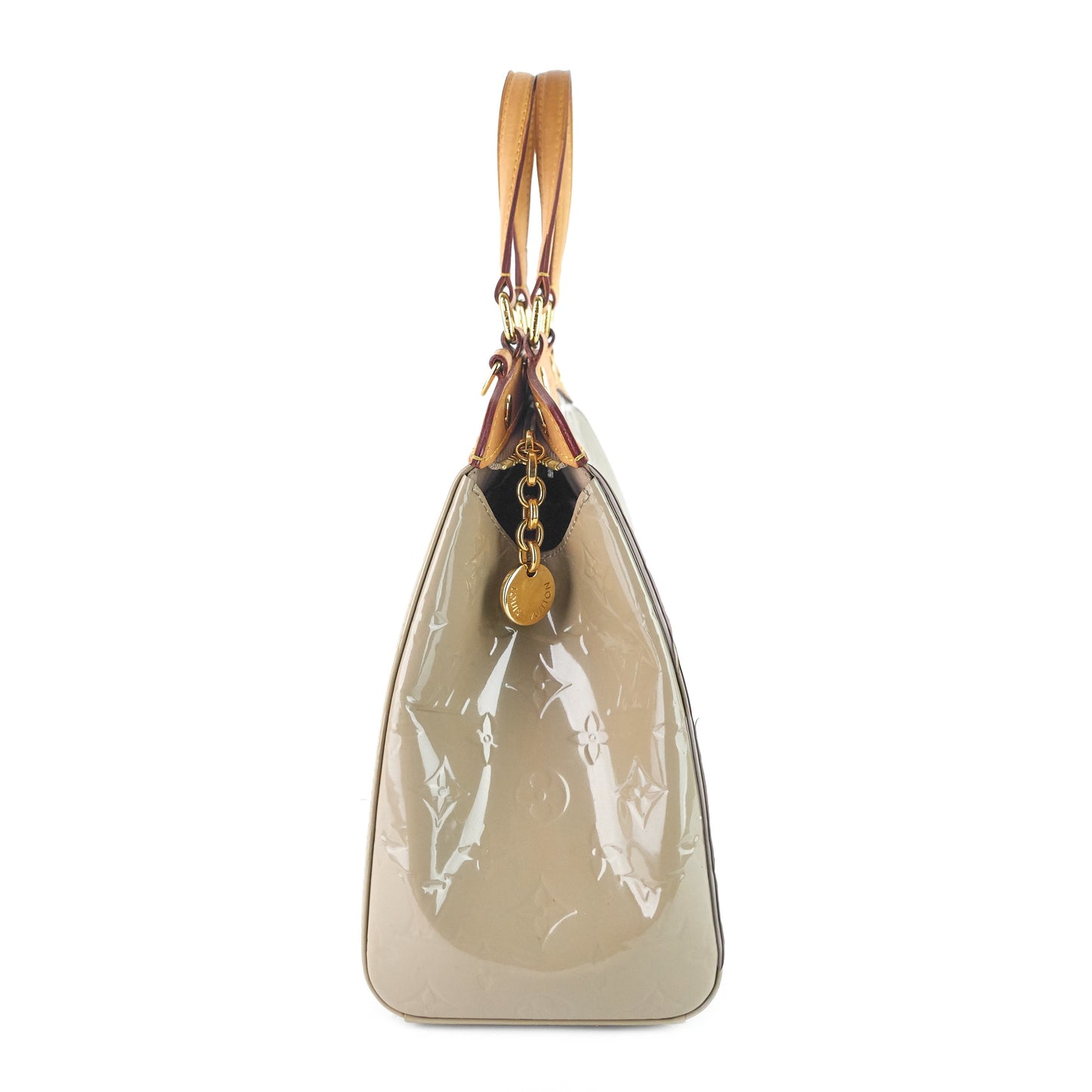 Louis Vuitto Brea MM Beige Poudre Monogram Vernis Leather Bag