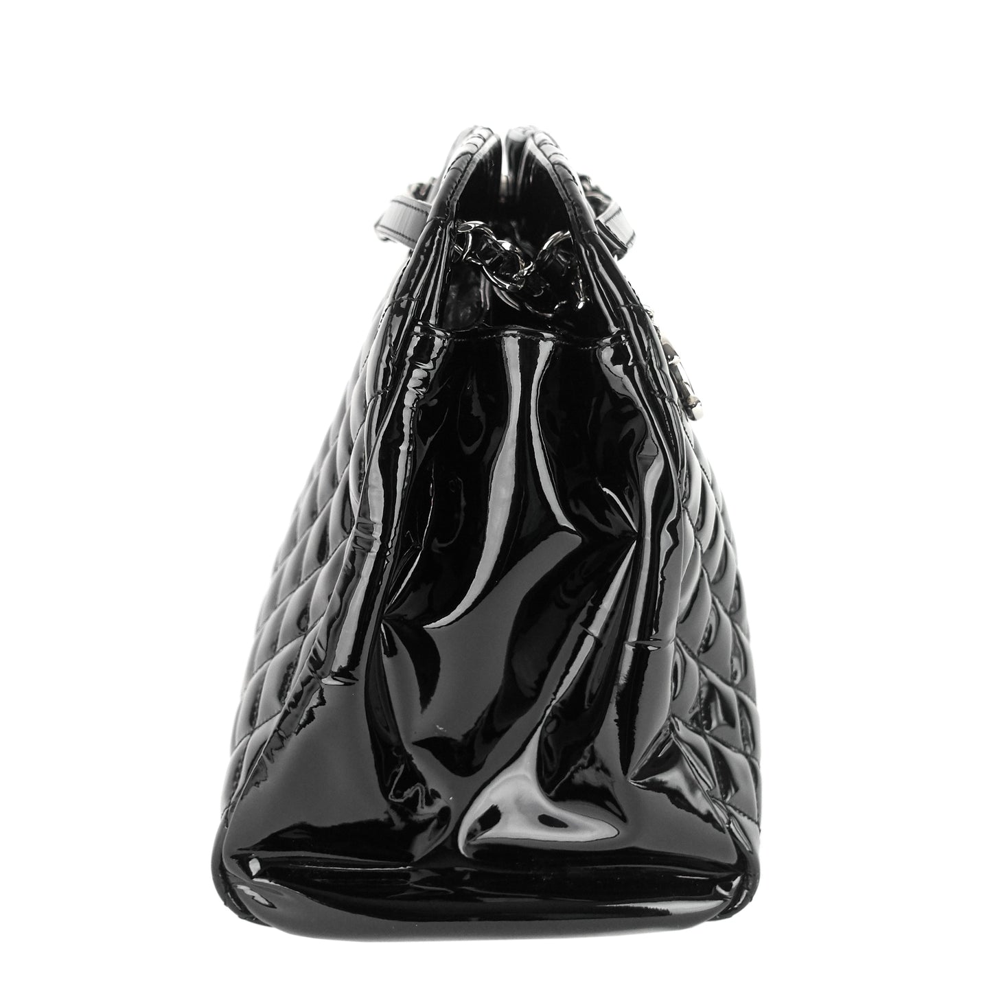 Chanel Just Mademoiselle Large Patent Leather Bag