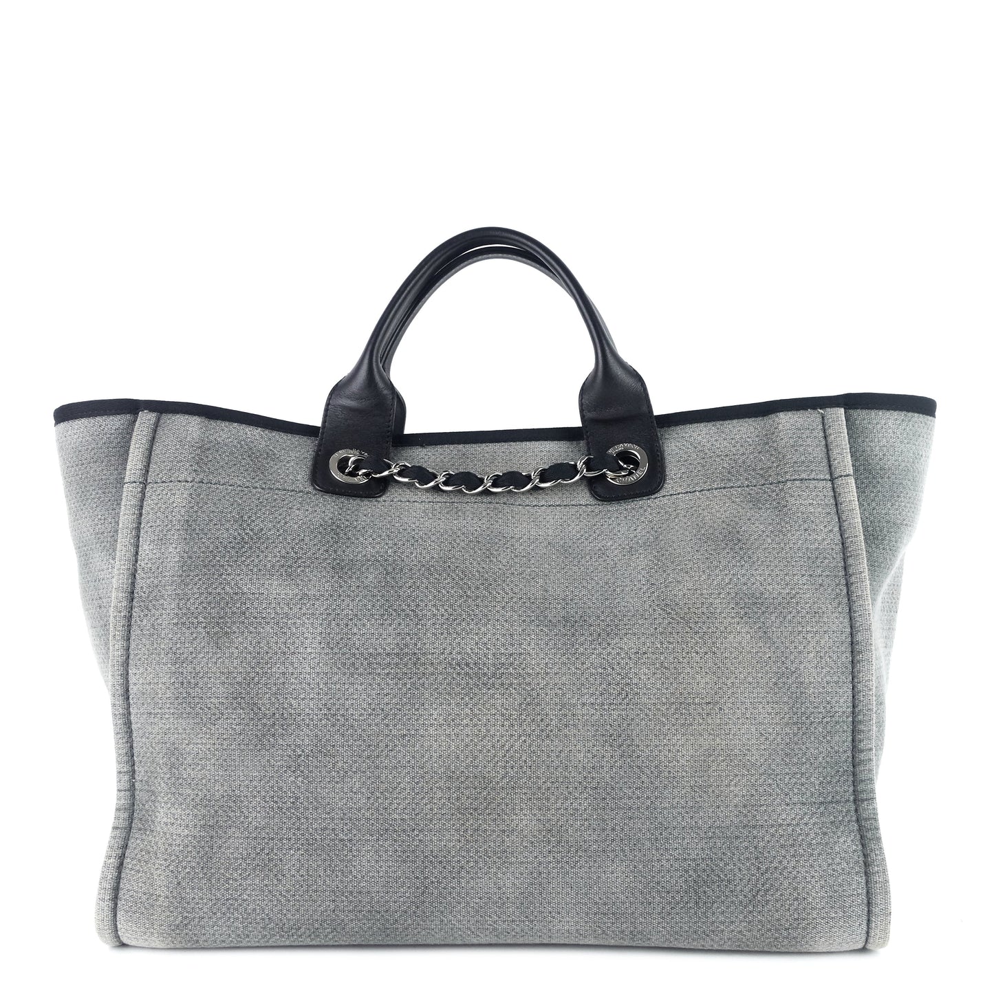 Chanel Deauville Medium Canvas Shopping Tote Bag