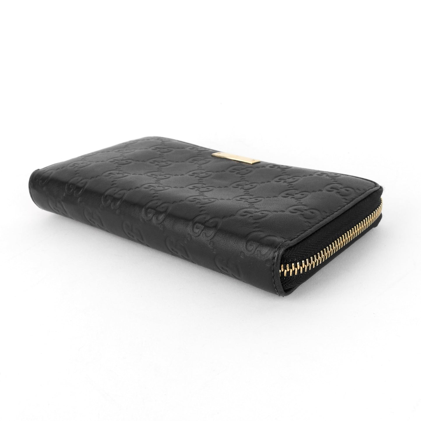 Gucci Zip Around Continental Guccissima Leather Wallet
