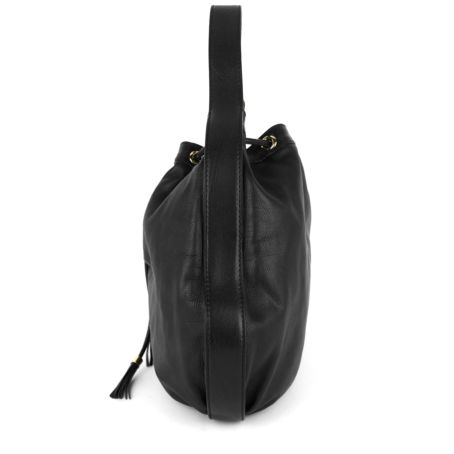 Gucci Drawstring Soft Leather Tote Bag