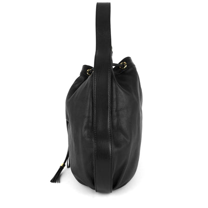 Gucci Drawstring Soft Leather Tote Bag