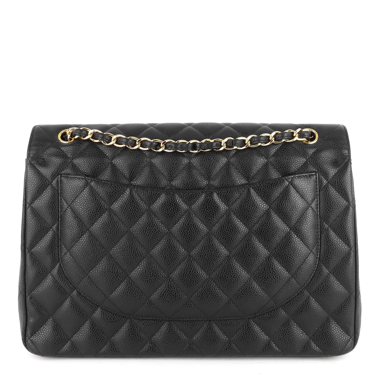 Chanel Double Flap Quilted Caviar Leather Bag