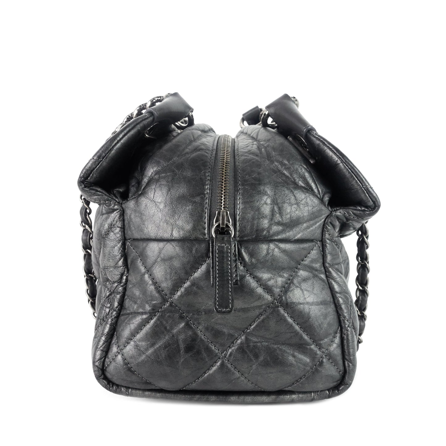Chanel Pondichery Aged Calfskin Leather Tote Bag