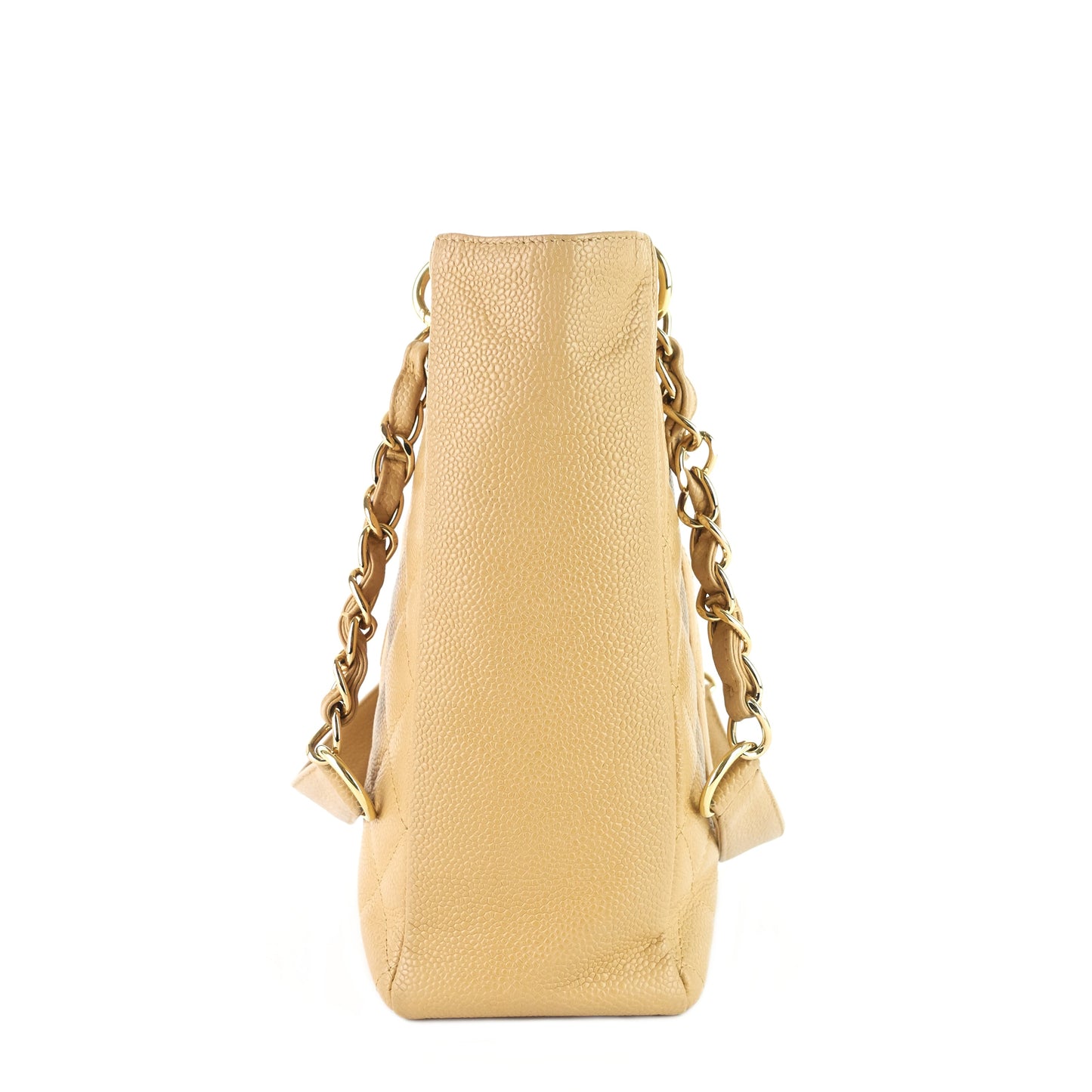 Chanel Petite Shopping Tote Quilted Caviar Leather Bag