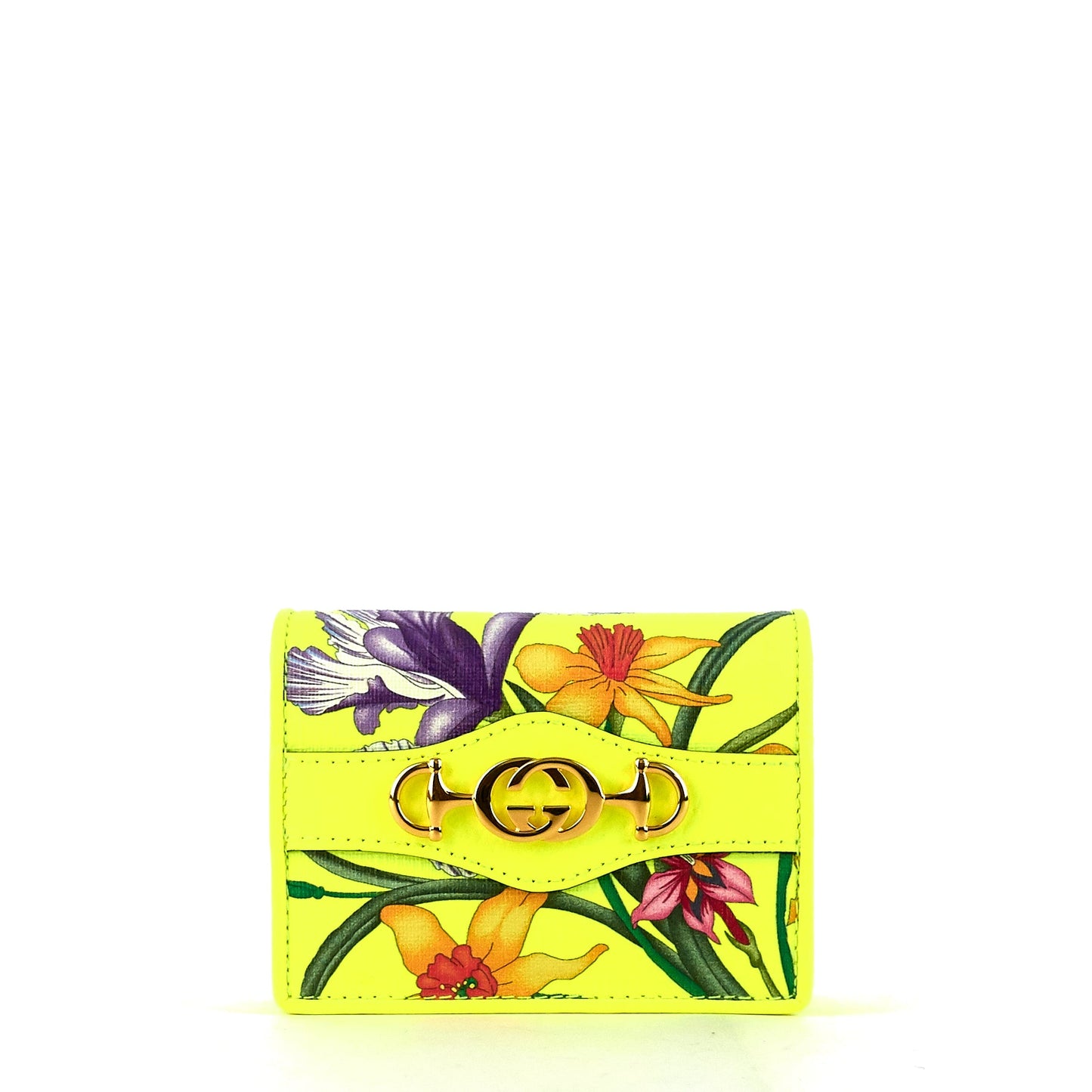 Gucci Flora Coated Canvas Flap Card Case