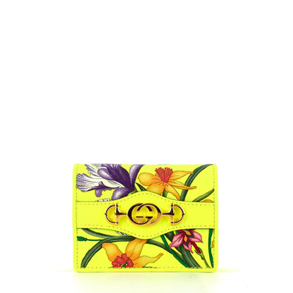 Gucci Flora Coated Canvas Flap Card Case