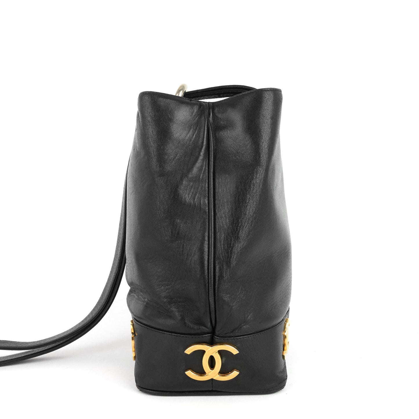 Chanel Lambskin CC Bucket Bag