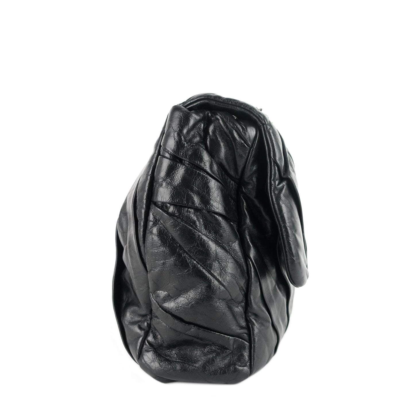 Chanel Twisted Flap Maxi Glazed Calfskin Leather Bag