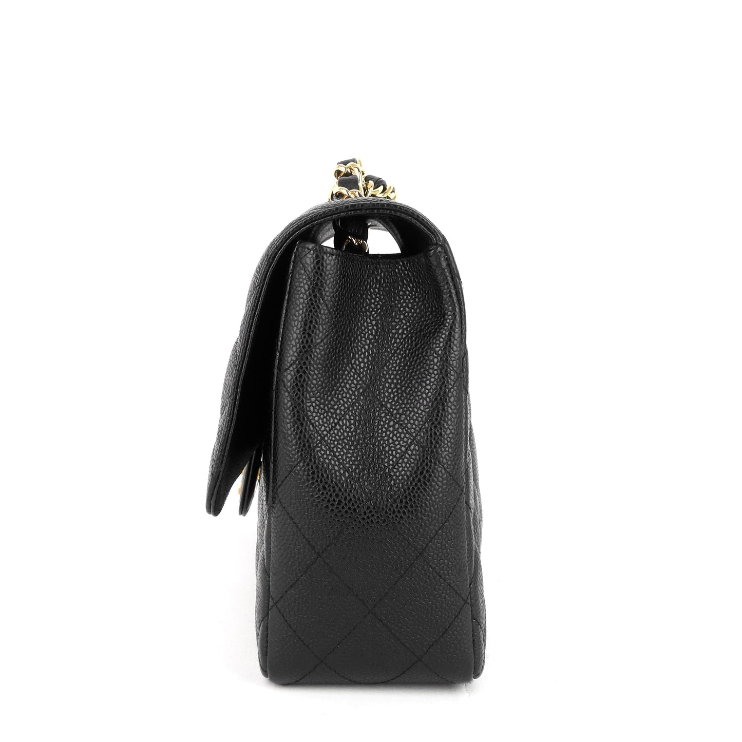 Chanel Classic Single Flap Jumbo Caviar Leather Bag