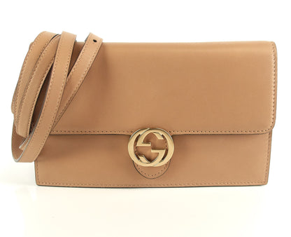 Gucci Leather GG Logo Wallet with Strap