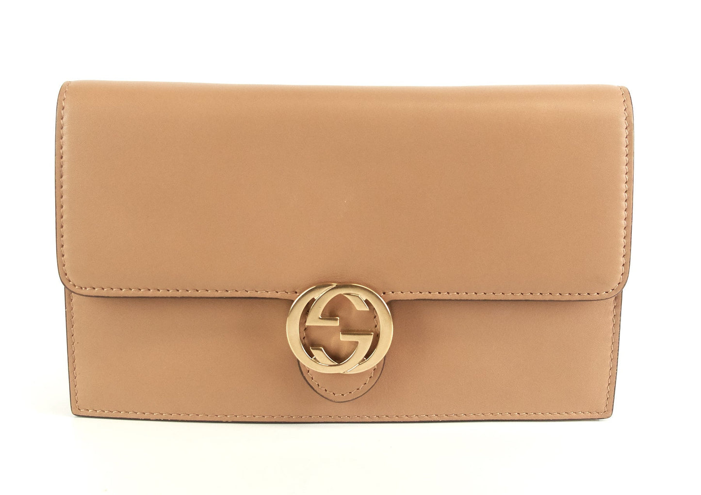 Gucci Leather GG Logo Wallet with Strap