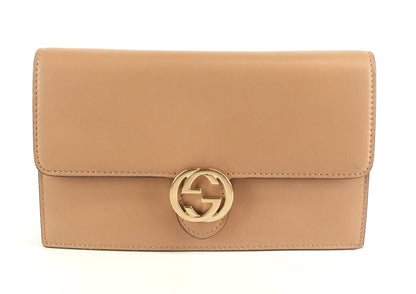Gucci Leather GG Logo Wallet with Strap