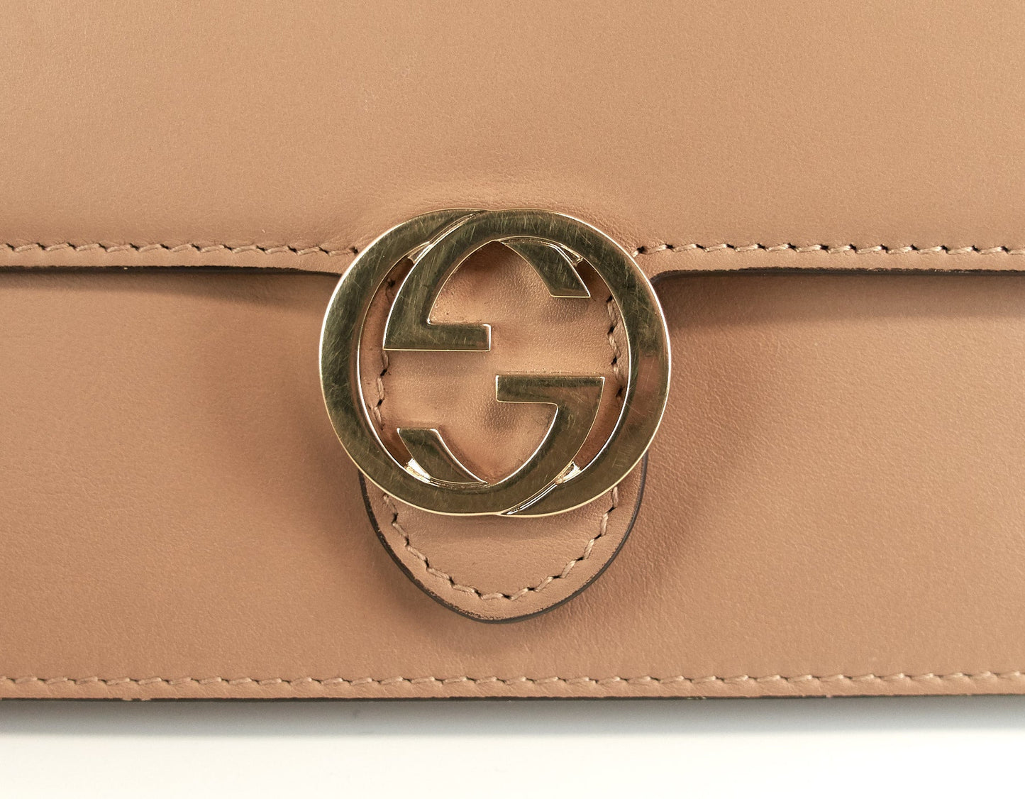Gucci Leather GG Logo Wallet with Strap