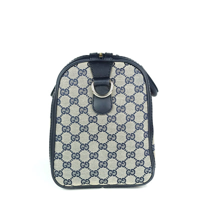 Gucci Monogram Canvas Web Boston Bag with Strap