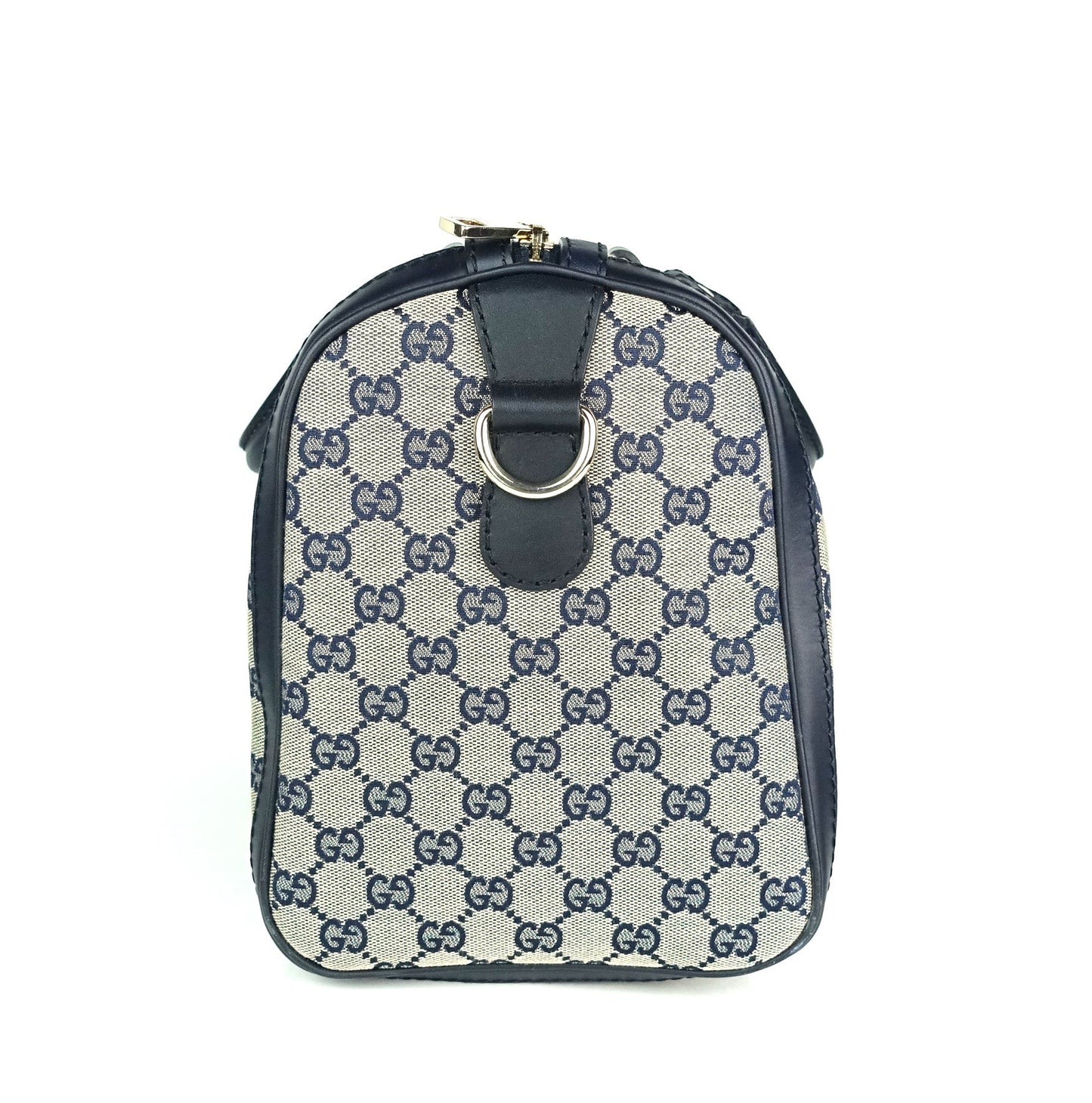 Gucci Monogram Canvas Web Boston Bag with Strap