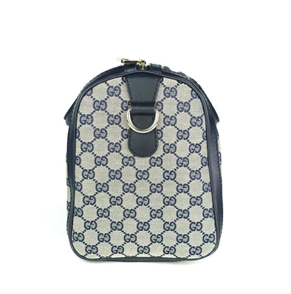 Gucci Monogram Canvas Web Boston Bag with Strap