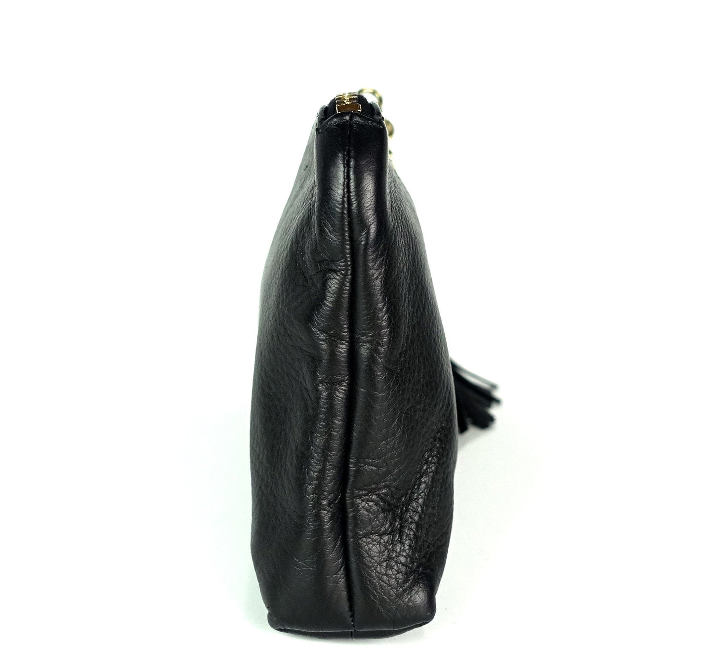 Gucci Sienna Grained Leather Tassel Clutch Bag