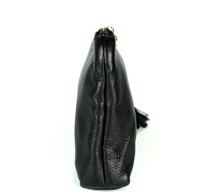 Gucci Sienna Grained Leather Tassel Clutch Bag
