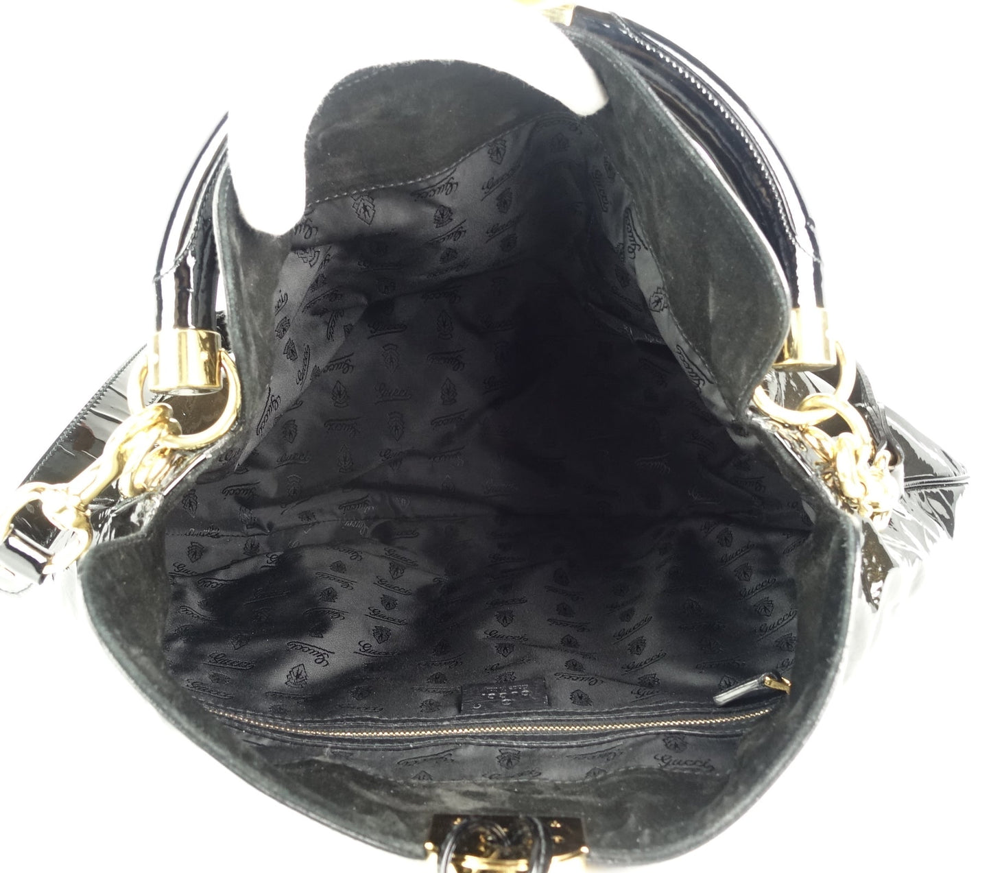 Gucci Indy Patent Leather Large Hobo Bag
