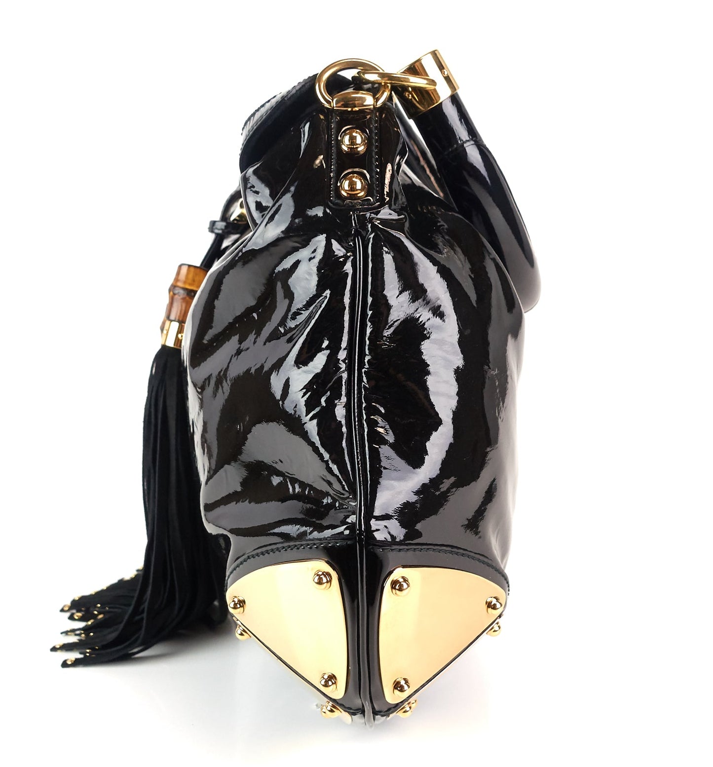 Gucci Indy Patent Leather Large Hobo Bag