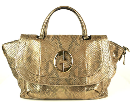 Gucci 1973 Python Skin Medium Bag