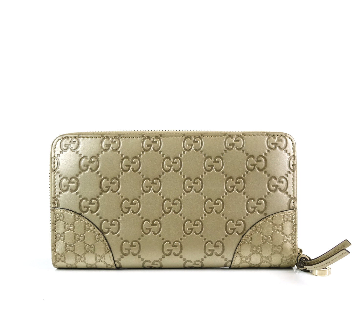 Gucci Signature Zip Around Guccissima Leather Wallet