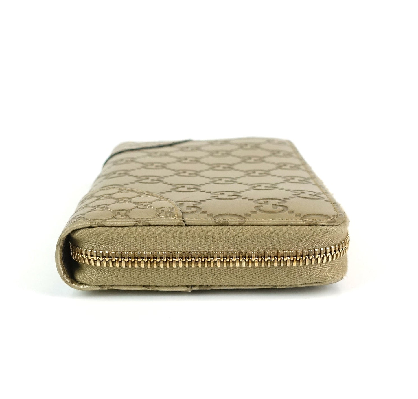 Gucci Signature Zip Around Guccissima Leather Wallet