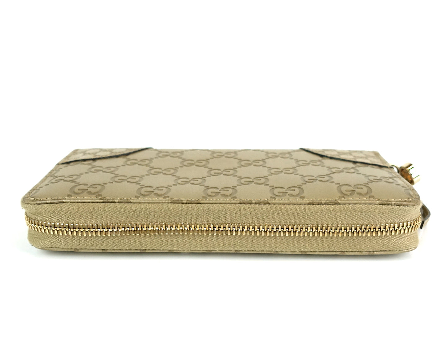 Gucci Signature Zip Around Guccissima Leather Wallet