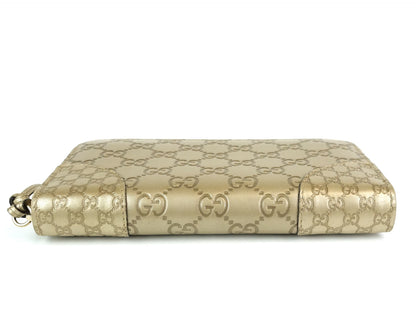 Gucci Signature Zip Around Guccissima Leather Wallet