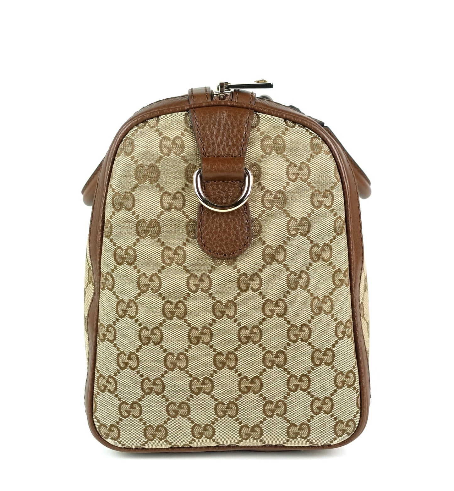 Gucci Monogram Canvas Web Boston Bag with Strap